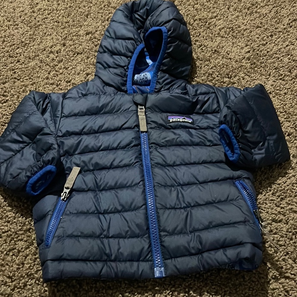 Patagonia reversible feather down jacket